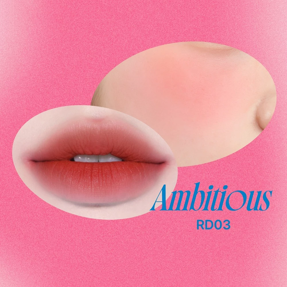 FWEE Lip and Cheek Blurry Pudding Pot Balsam Colorat pentru Buze si Obraji RD03 Ambitious - Efect Blurat Mat, Hidratare si Catifelare, 5 gr