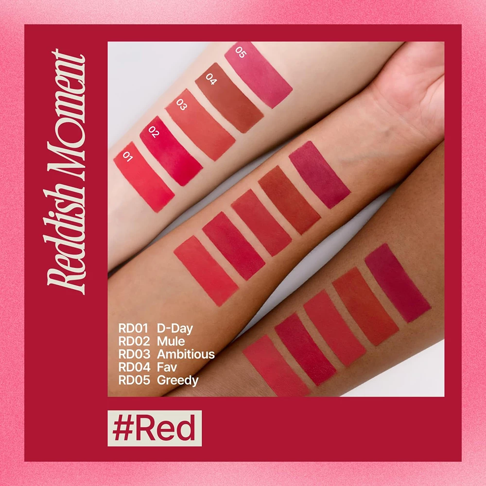 FWEE Lip and Cheek Blurry Pudding Pot Balsam Colorat pentru Buze si Obraji RD03 Ambitious - Efect Blurat Mat, Hidratare si Catifelare, 5 gr
