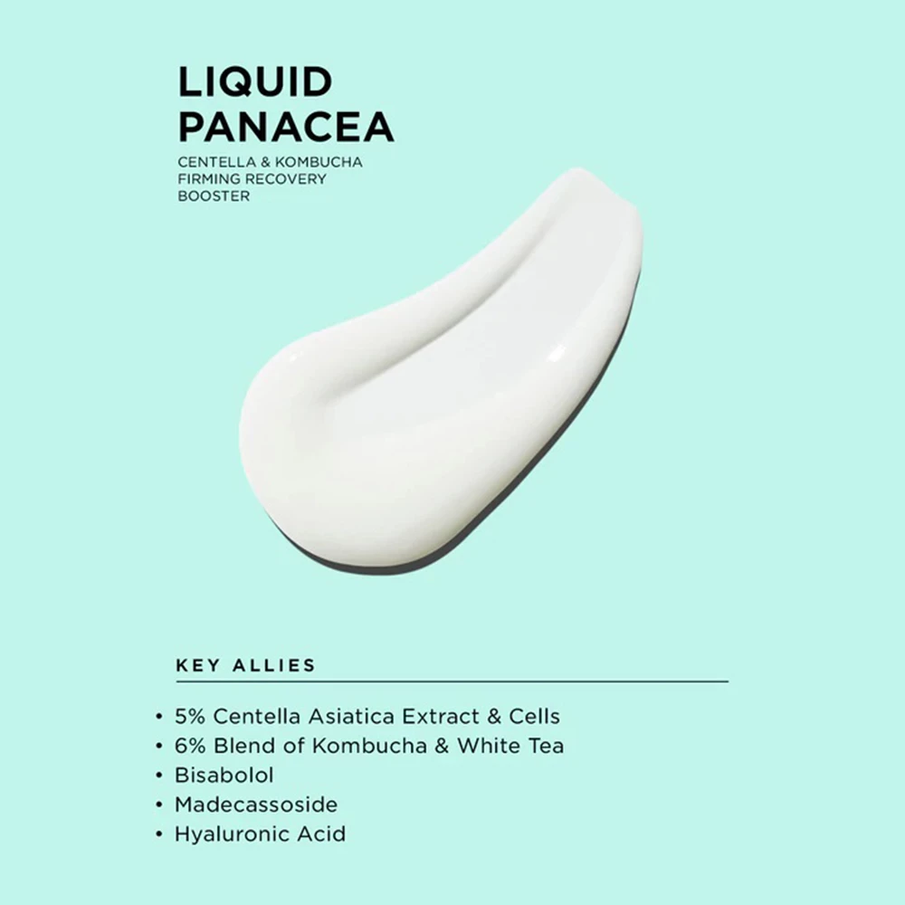 PSA Liquid Panacea – Ser Reparator pentru Fermitate cu Centella și Kombucha, 15 ml | Îngrijire Intensivă