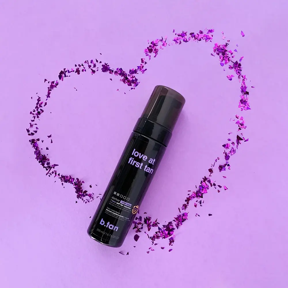 B.tan Love at First Tan Spuma Autobronzanta Nivel 2 - Bronz Intens fara Ton Portocaliu, Formula Vegana cu Efect Rapid, 200 ml