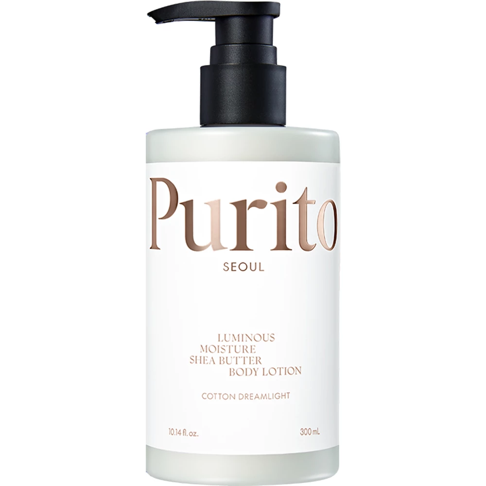 PURITO Seoul Luminous Moisture Lotiune de Corp Cotton Dreamlight - Hidratare Intensa si Catifelare, 300 ml