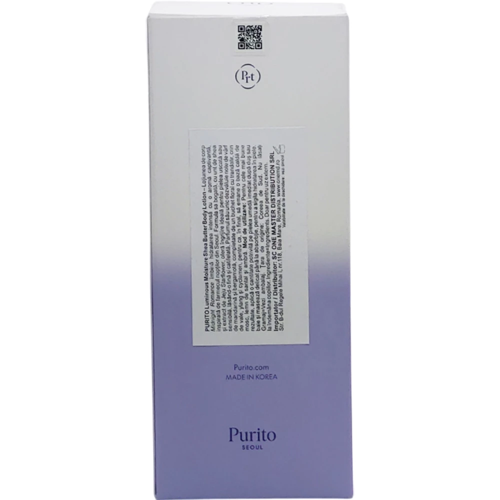 PURITO Seoul Luminous Moisture Lotiune de Corp Midnight Romance - Hidratare Intensa si Stralucire Naturala, 300 ml