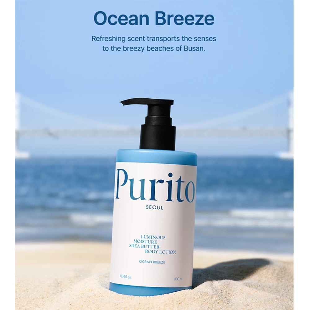 PURITO Seoul Luminous Moisture Lotiune de Corp Ocean Breeze - Hidratare Intensa si Parfum Revigorant, 300 ml