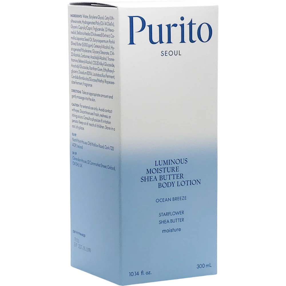 PURITO Seoul Luminous Moisture Lotiune de Corp Ocean Breeze - Hidratare Intensa si Parfum Revigorant, 300 ml