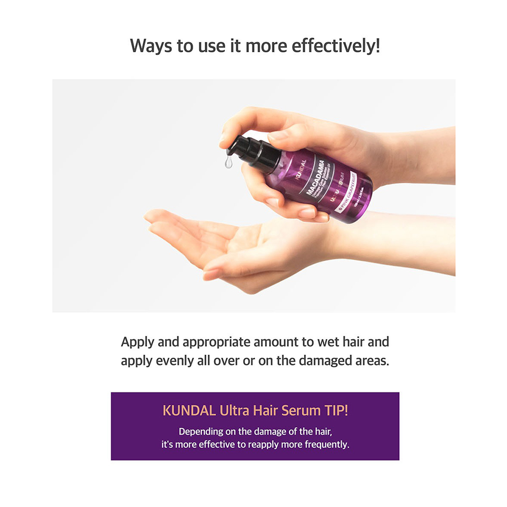 KUNDAL Macadamia Hair Serum ser de par White Musk - hidratare si netezire, 100 ml