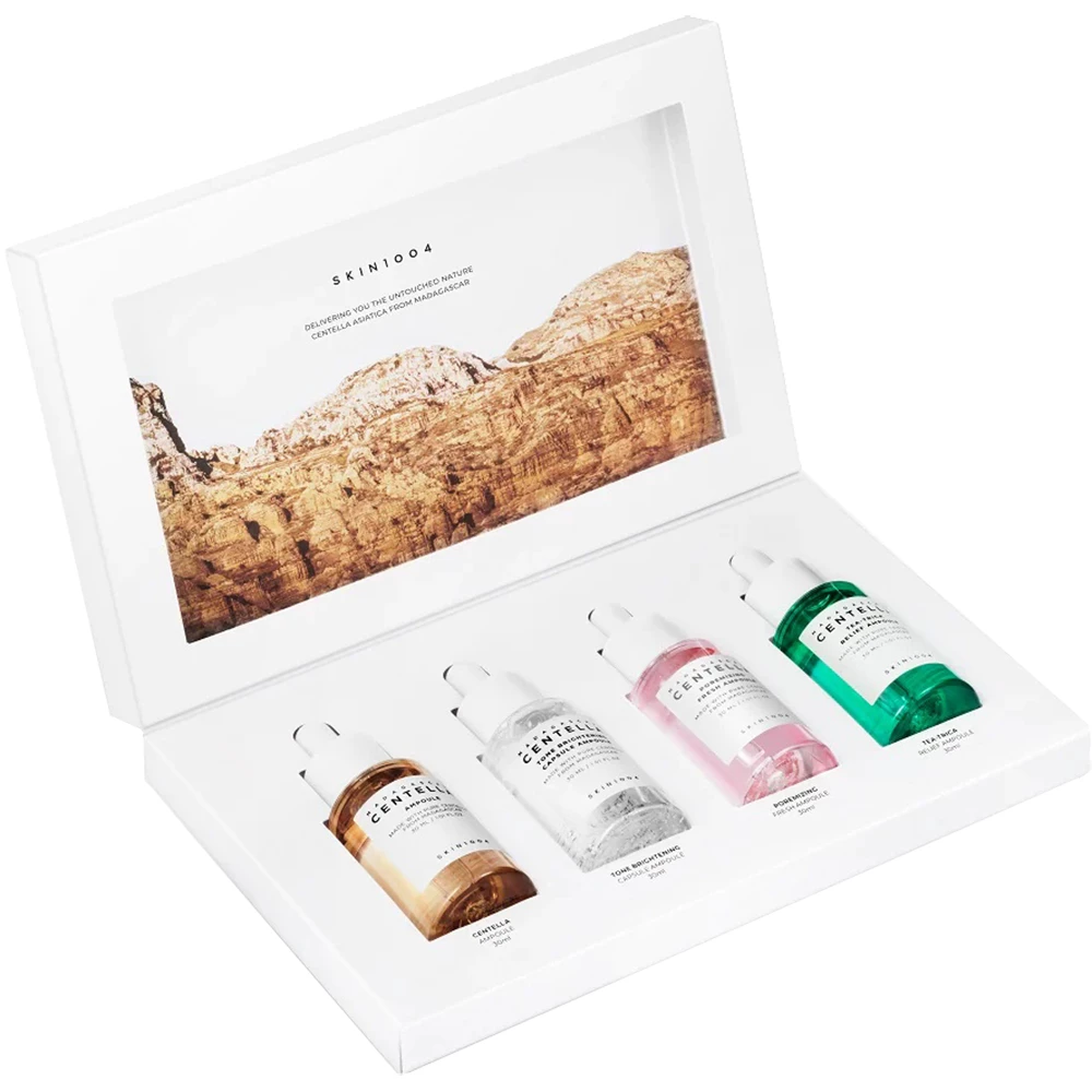 SKIN1004 Madagascar Centella Ampoule Kit Set – Set Complet pentru Îngrijirea Pielii, 4 Seruri, 30 ml fiecare | Calmare, Hidratare și Revitalizare