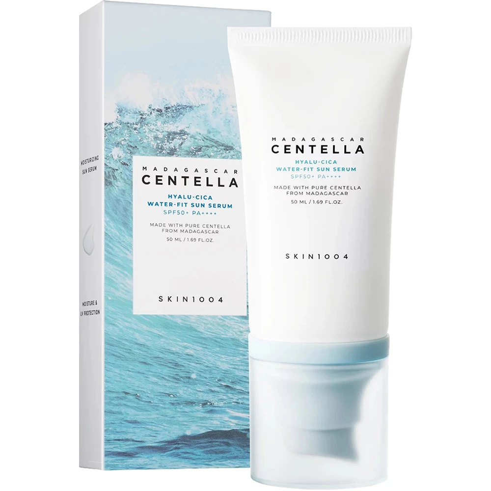 Madagascar Centella Hyalu Cica Water Fit Sun Serum - Crema de fata cu protectie solara SPF50+ PA++++ pentru toate tipurile de piele - gramaj 50 ml