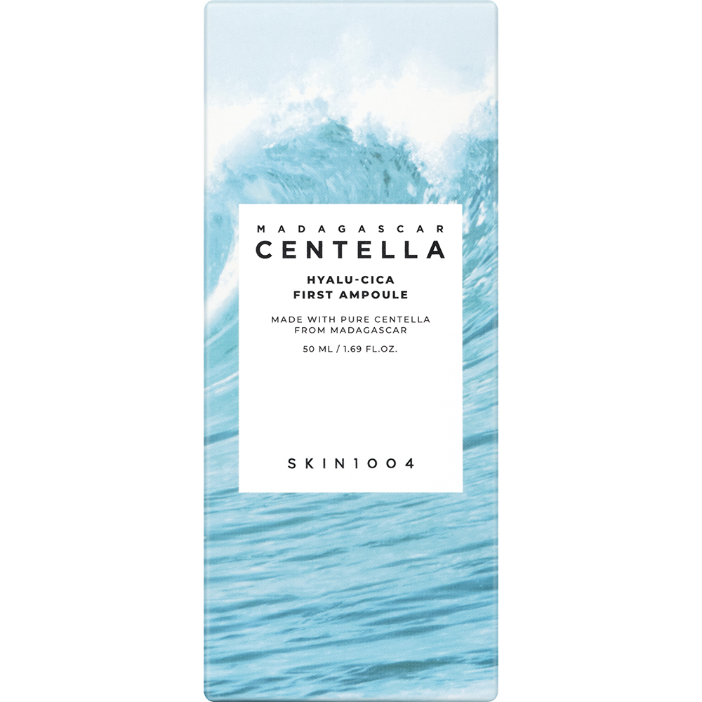 SKIN1004 Madagascar Centella Hyalu-Cica First Ampoule - ser de fata formulat cu Acid Hialuronic si Centella Asiatica, care contribuie la hidratarea pielii si la metinerea confortului cutanat - 50 ml
