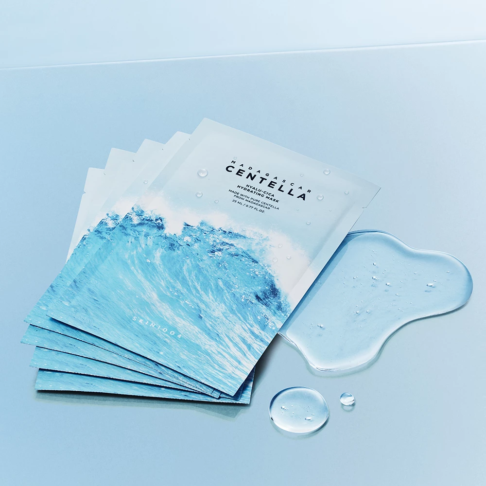 SKIN1004 Madagascar Centella Hyalu-Cica Hydrating Mask masca de fata - hidratare si elasticitate, 23 ml x 5  buc