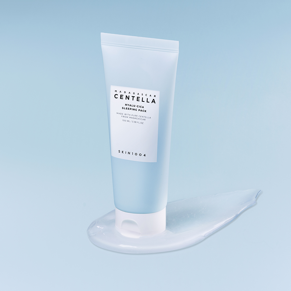 SKIN1004 Madagascar Centella Hyalu-Cica Sleeping Pack - masca de fata formulata cu acid hialuronic si Centella Asiatica, care contribuie la hidratarea pielii si la mentinerea confortului cutanat - 100 ml