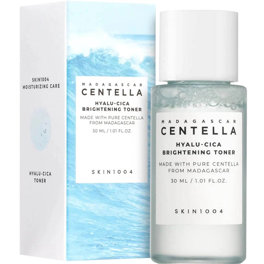 SKIN1004 Madagascar Centella Hyalu-Cica Brightening Toner – Toner de Față Hidratant, 30 ml | Iluminare și Hidratare