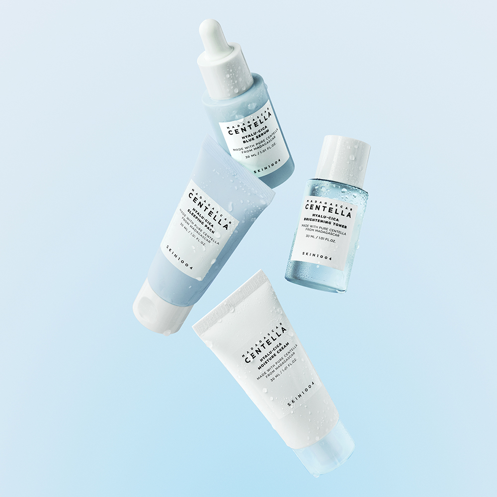 SKIN1004 Madagascar Centella Hyalu-Cica Travel Kit - Set formulat cu Centella Asiatica si acid hialuronic, care contribuie la hidratarea pielii si la metinerea barierei naturale a pielii