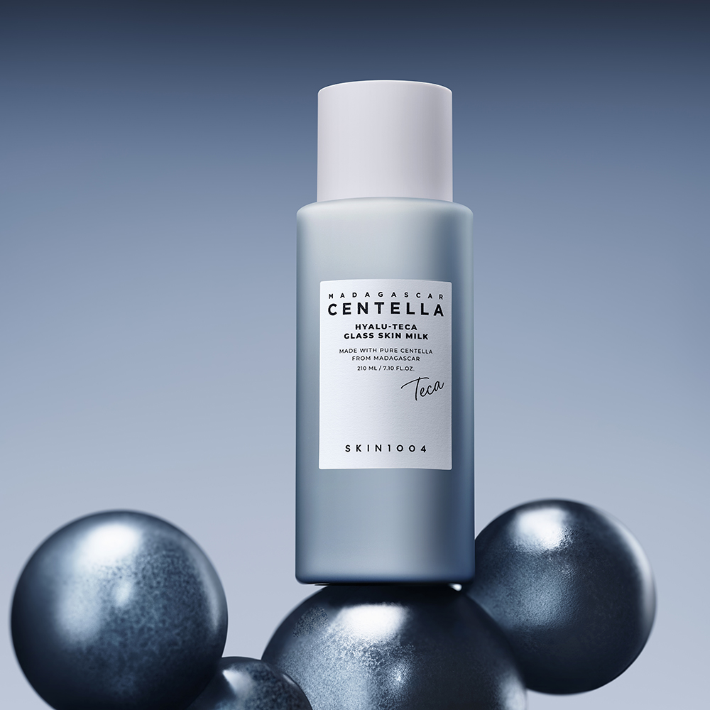 SKIN1004 Madagascar Centella Hyalu-Teca Glass Skin Milk, 210 ml - Esenta formulata cu hialuronat de sodiu si Centella Asiatica, care contribuie la hidratarea pielii si la metinerea confortului cutanat
