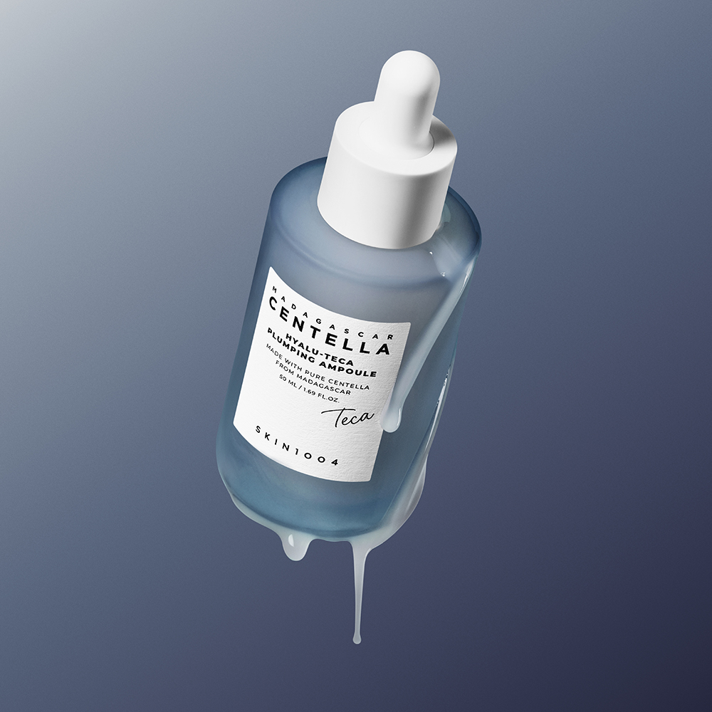 SKIN1004 Madagascar Centella Hyalu-Teca Plumping Ampoule, 50 ml - Ser de fata formulat cu hialuronat de sodiu si Centella Asiatica, care contribuie la hidratarea pielii si la metinerea confortului pielii