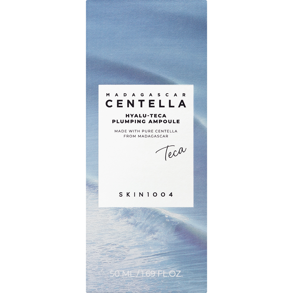 SKIN1004 Madagascar Centella Hyalu-Teca Plumping Ampoule, 50 ml - Ser de fata formulat cu hialuronat de sodiu si Centella Asiatica, care contribuie la hidratarea pielii si la metinerea confortului pielii
