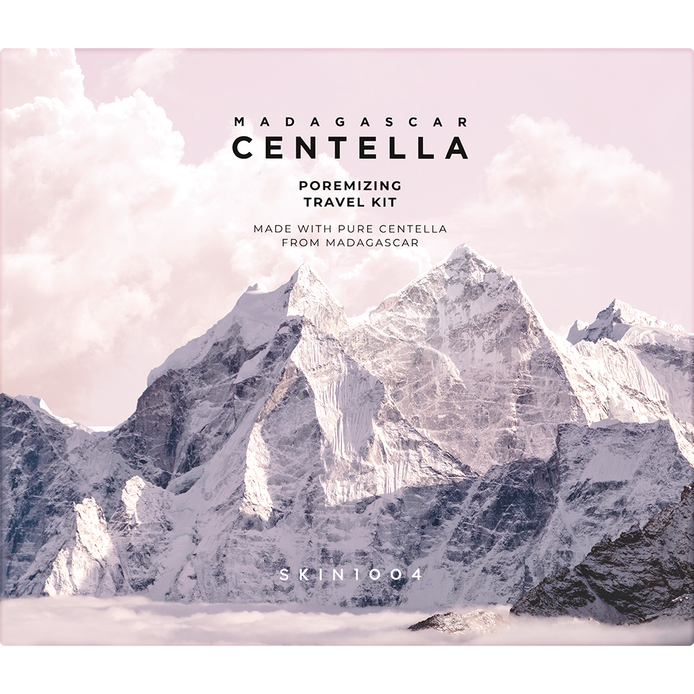 SKIN1004 Madagascar Centella Poremizing Travel Kit - Set formulat cu extract de Centella Asiatica si caolin, care contribuie la curatarea impuritatilor si la metinerea echilibrului de sebum