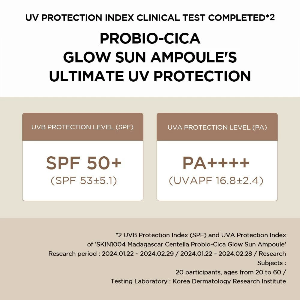 Madagascar Centella Probio-Cica Glow Sun Ampoule Ser de fata SPF50+ PA++++ 50 ml