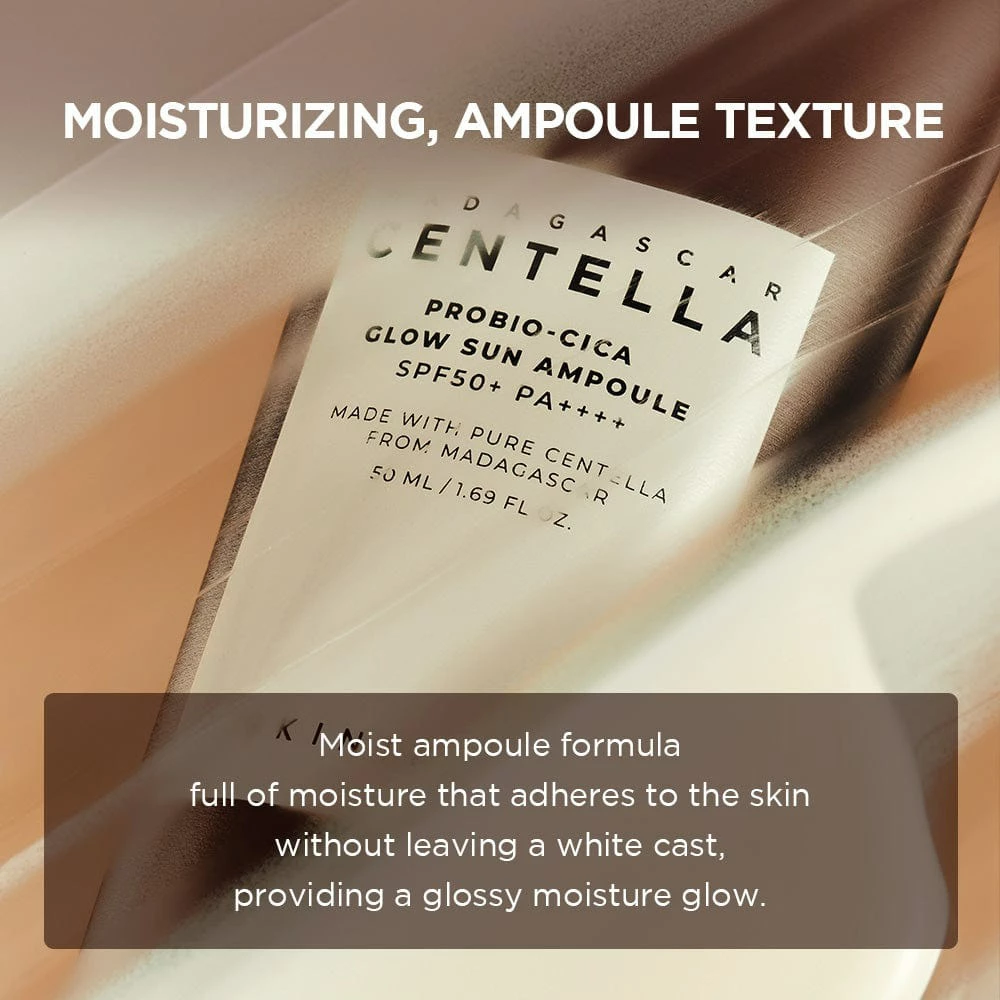 Madagascar Centella Probio-Cica Glow Sun Ampoule Ser de fata SPF50+ PA++++ 50 ml