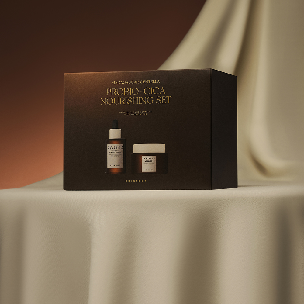 SKIN1004 Madagascar Centella Probio-Cica Nourishing Set - Set formulat cu Centella Asiatica si niacinamida, care contribuie la hidratarea pielii si la sustinerea barierei cutanate