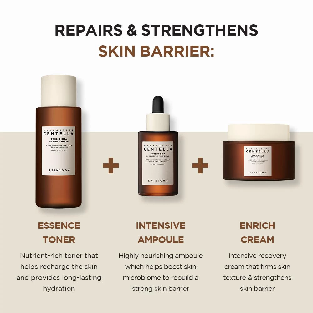 SKIN1004 Madagascar Centella Probio-Cica Intensive Ampoule – Ser de Față Calmant, 50 ml | Hidratare și Reparare Intensivă
