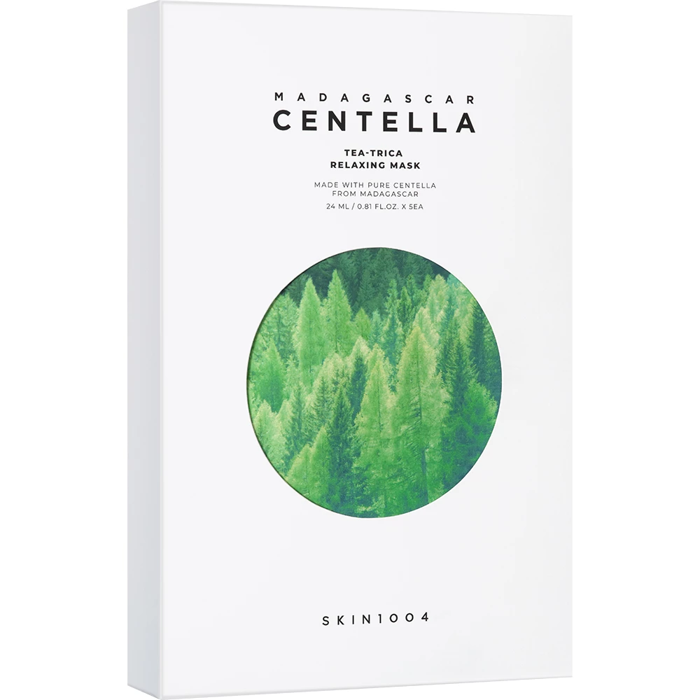 SKIN1004 Madagascar Centella Tea-Trica Relaxing Mask Masca de fata - calmare si hidratare, 24 ml x 5 buc
