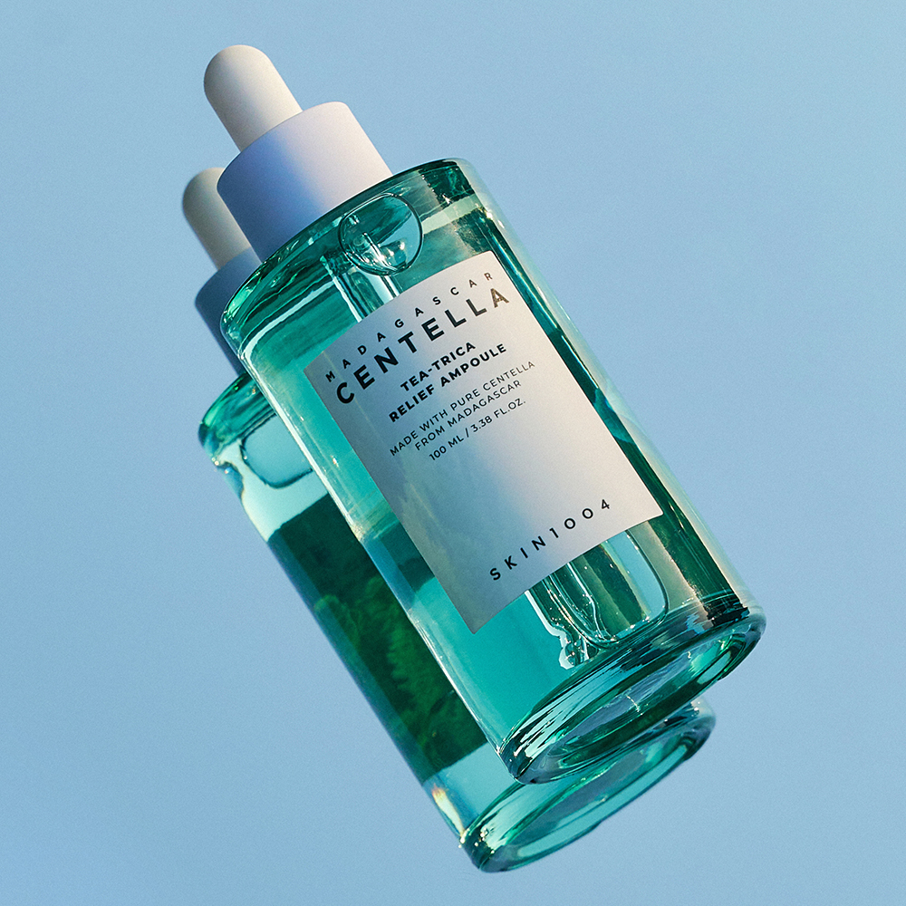 SKIN1004 Madagascar Centella Tea-Trica Relief Ampoule, 100 ml - Ser de fata formulat cu Centella Asiatica si apa de arbore de ceai, care contribuie la calmarea pielii iritate