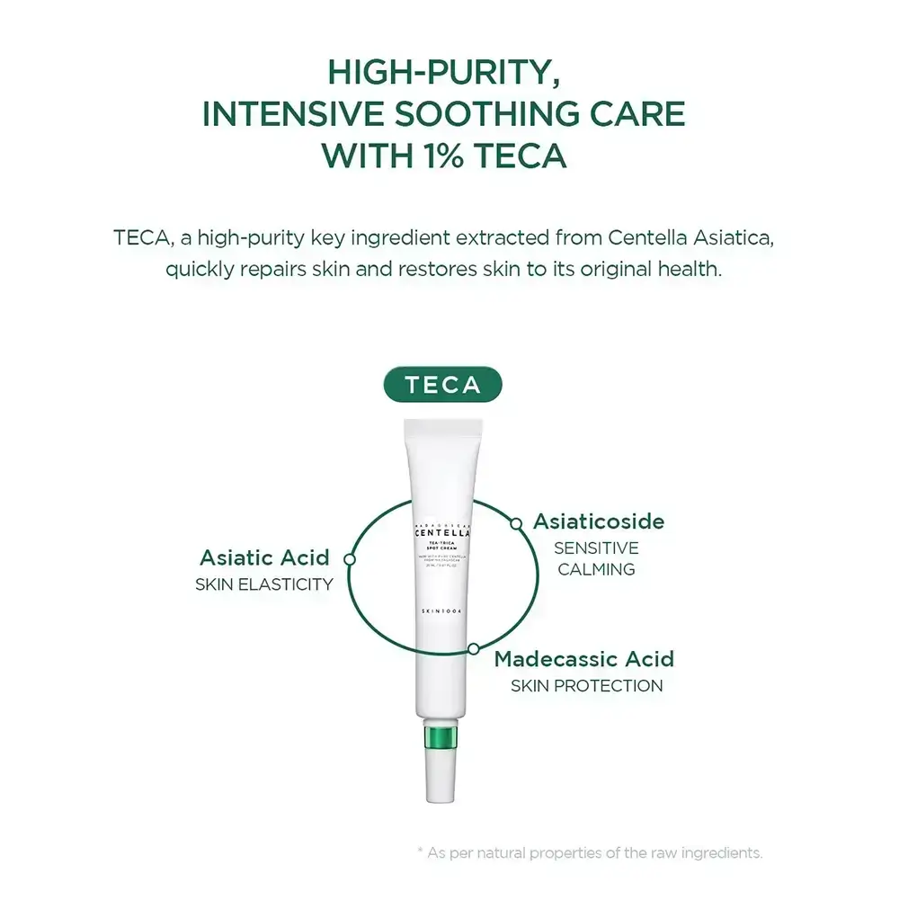 SKIN1004 Madagascar Centella Tea-Trica Spot Crema pentru fata anti-imperfectiuni - Calmanta, Antibacteriana si Iluminatoare, 20ml