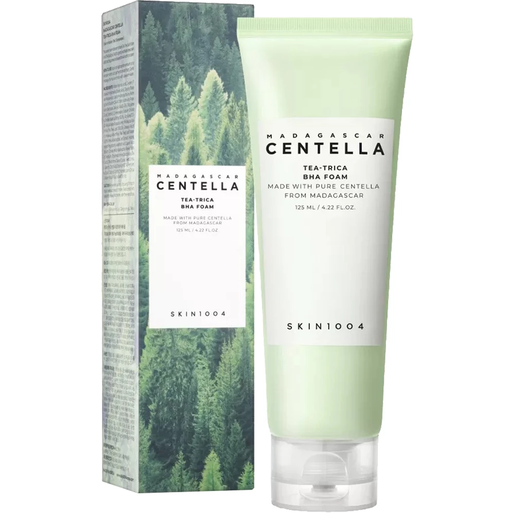 SKIN1004 Madagascar Centella Tea-Trica BHA Foam – Spumă de Curățare pentru Ten Acneic, 125 ml | Curățare Profundă și Combaterea Imperfecțiunilor