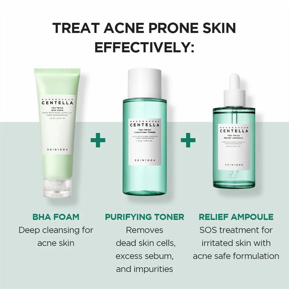 SKIN1004 Madagascar Centella Tea-Trica Purifying Toner – Toner purificator pentru ten gras și acneic, 210ml