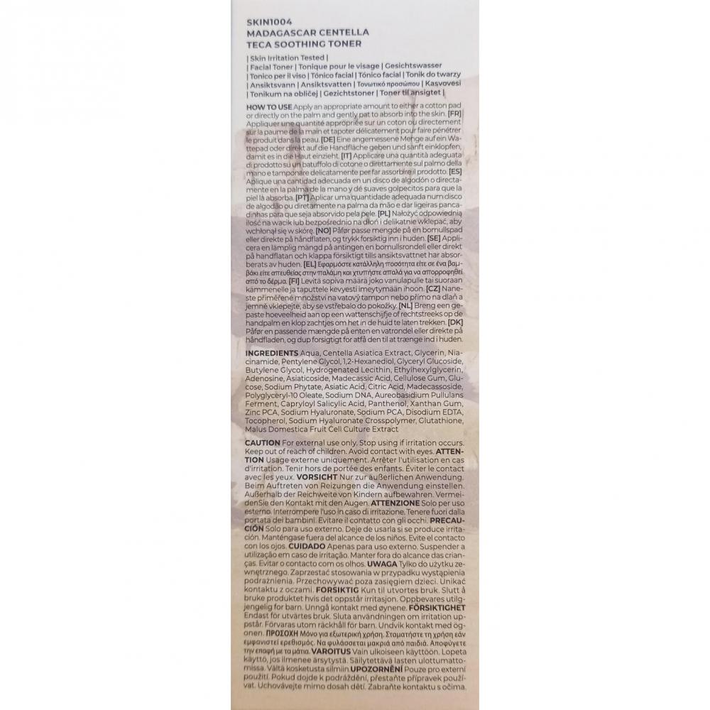 Madagascar Centella Teca Soothing Toner Toner de fata 210 ml