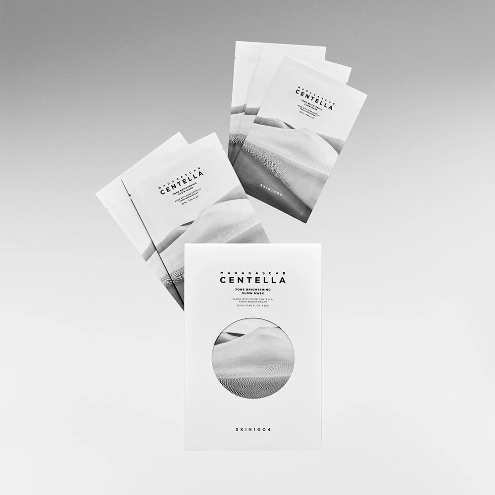 SKIN1004 Madagascar Centella Tone Brightening Glow Mask masca de fata - hidratare si luminozitate, 25ml x 5 buc