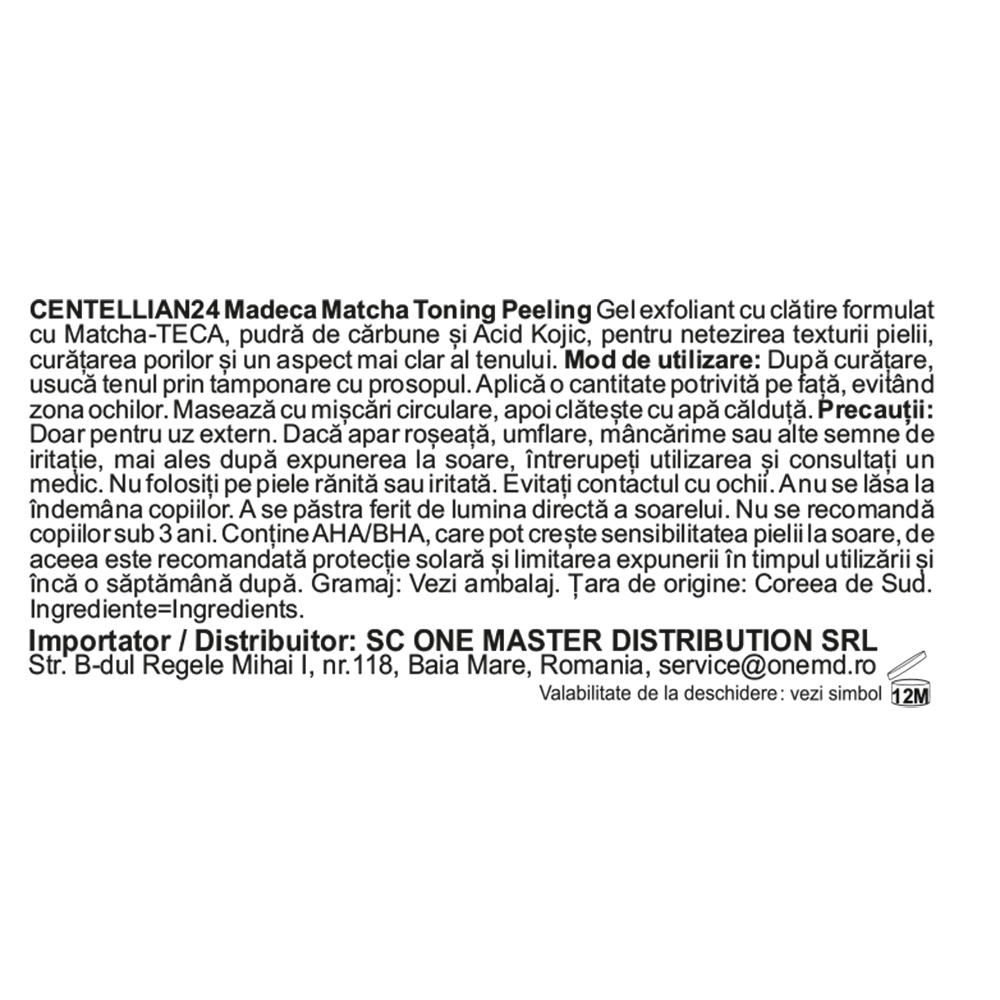 Madeca Matcha Toning Peeling Gel Exfoliant 150 ml