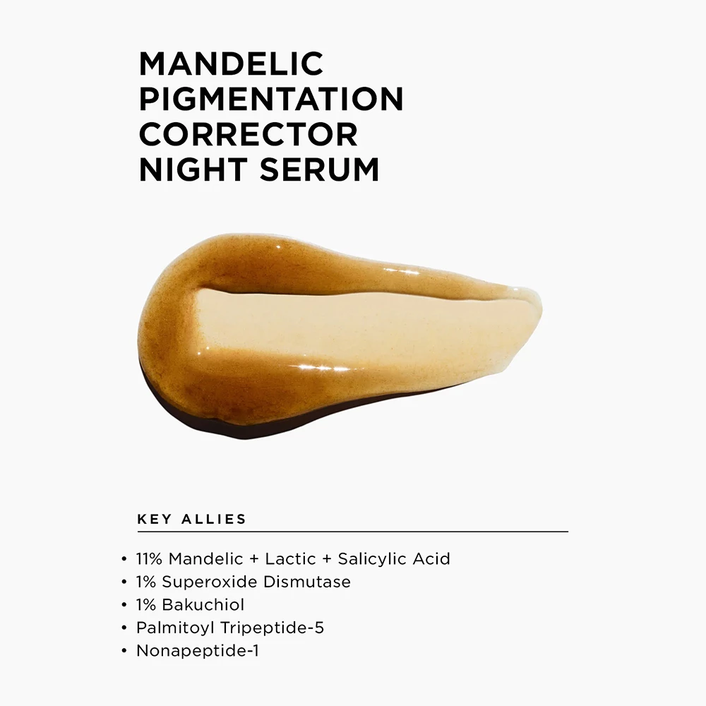 ALLIES OF SKIN Mandelic Collection Ser Corector pentru Fata Noapte - Luminozitate si Corectarea Petelor, 30 ml
