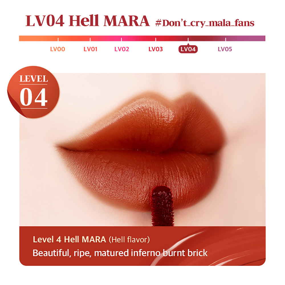 BLACK ROUGE Mara Hot Water Tint - nuantator pentru buze lichid cu fixare rapida, rezistent la transfer, pentru culoare uniforma si efect de plumping si racorire - 4.5 gr - LV04 Hell Mara