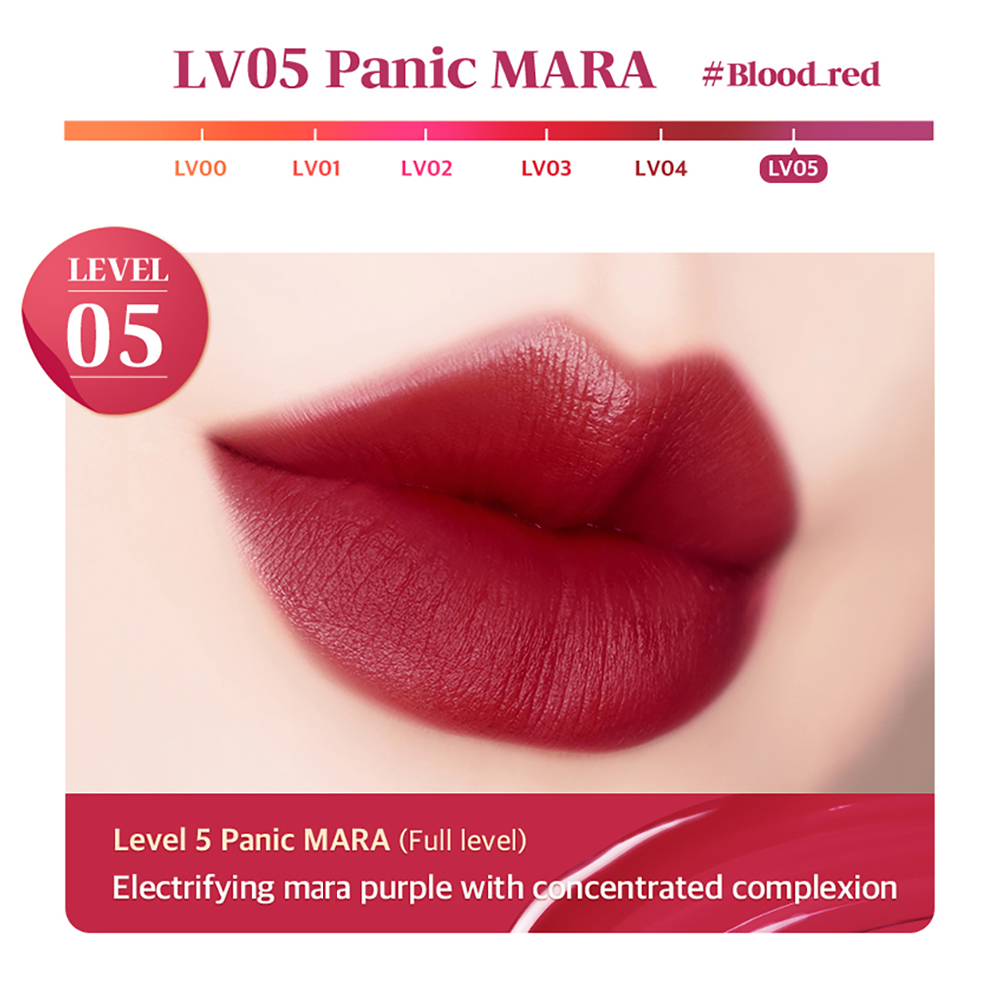 BLACK ROUGE Mara Hot Water Tint - nuantator pentru buze lichid, creat pentru a oferi buzelor o culoare intensa si de lunga durata, cu efect de plumping si racorire, cu fixare rapida in 30 de secunde si rezistent la transfer - 4.5 gr - LV05 Panic Mara