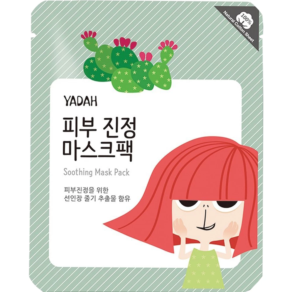 YADAH Cactus Care Masca de fata calmanta - Hidratare intensiva si calmare ten sensibil, 25 gr