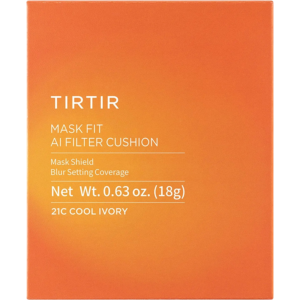 TIRTIR Mask Fit Ai Filter Cushion, 21C Cool Ivory, 18 gr - fond de ten tip cushion semi-mat formulat cu niacinamida si acid ascorbic, care contribuie la uniformizarea tenului si la mentinerea aspectului neted al pielii