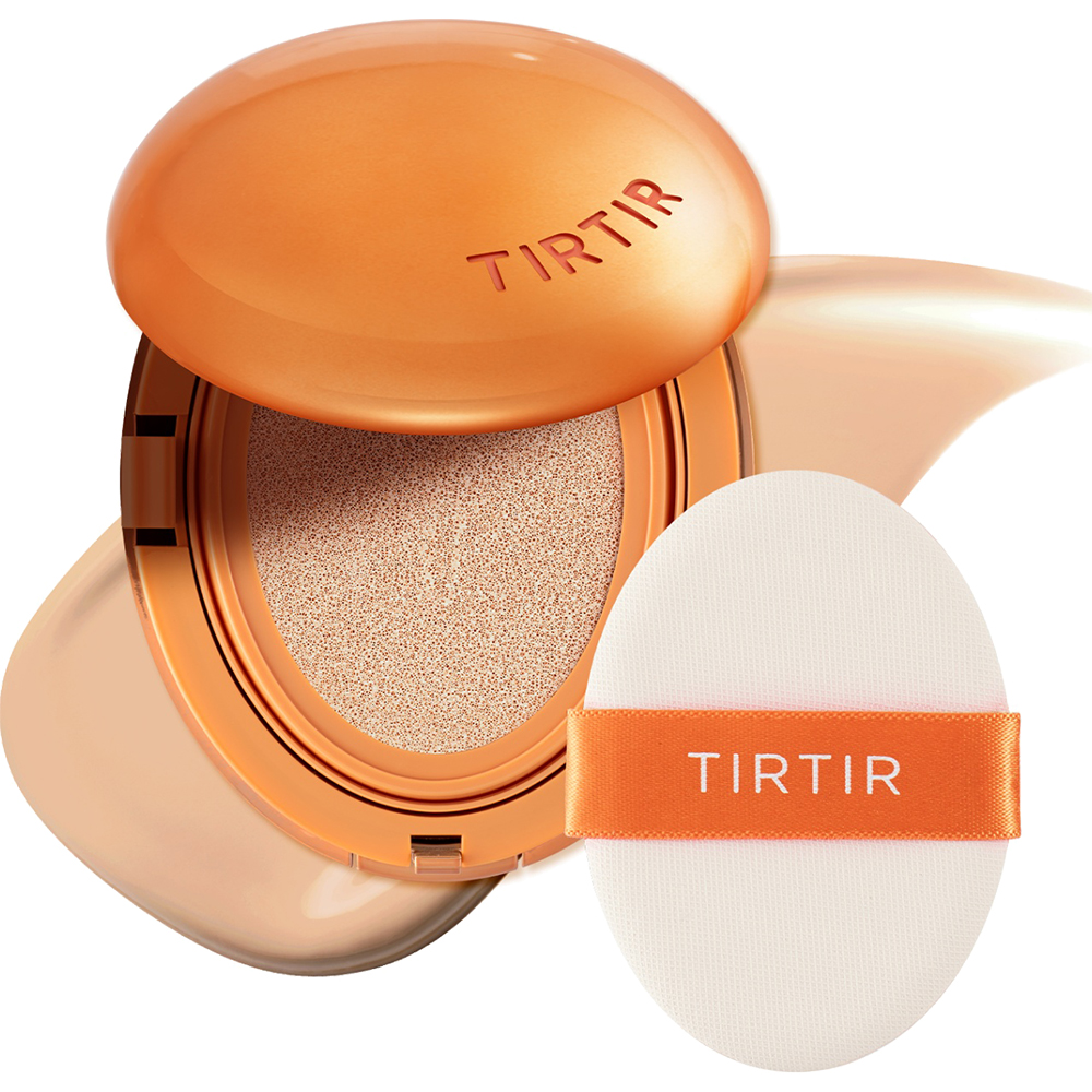 TIRTIR Mask Fit Ai Filter Cushion, 22N Shell Beige, 18 gr - fond de ten cushion formulat cu niacinamida si acid ascorbic, care contribuie la uniformizarea tenului si la mentinerea echilibrului pielii