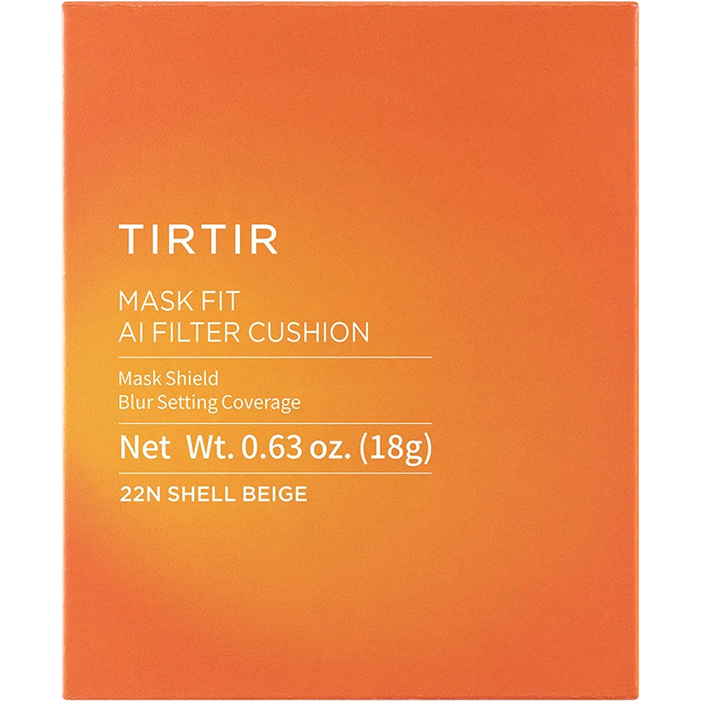 TIRTIR Mask Fit Ai Filter Cushion, 22N Shell Beige, 18 gr - fond de ten cushion formulat cu niacinamida si acid ascorbic, care contribuie la uniformizarea tenului si la mentinerea echilibrului pielii