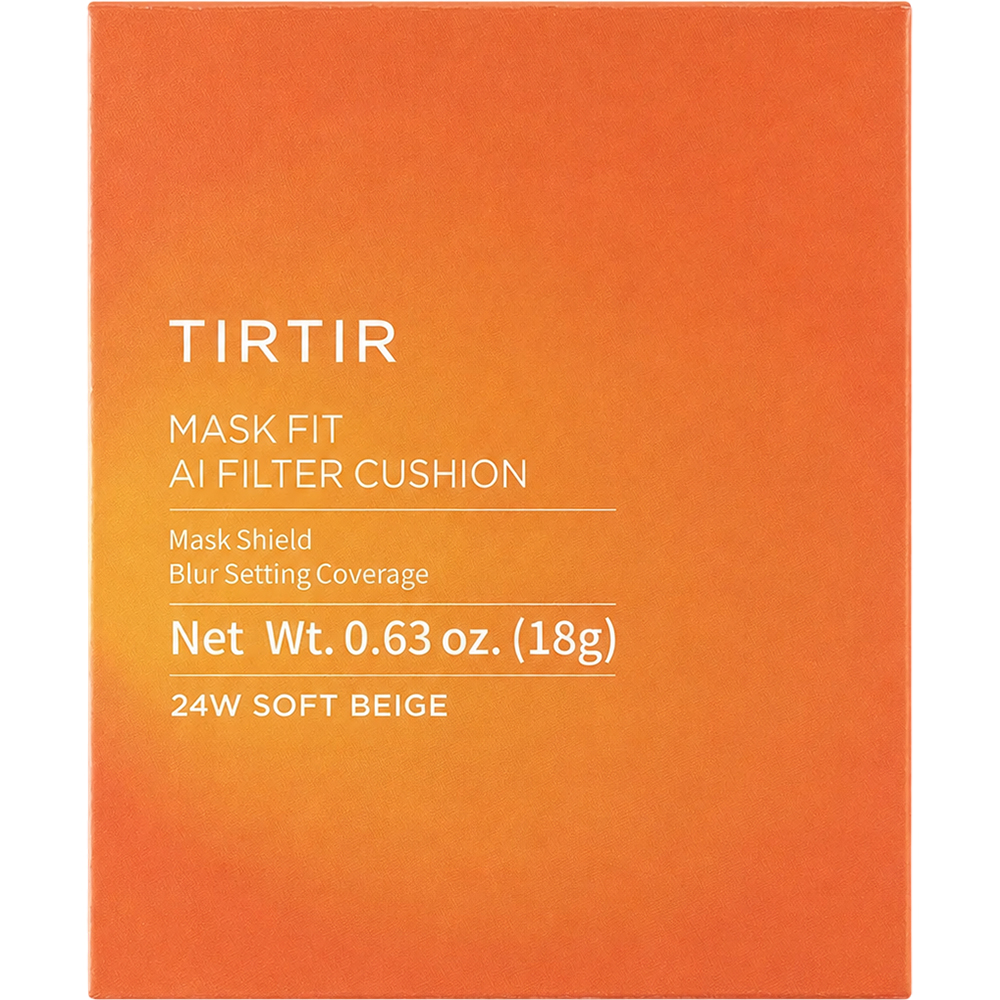TIRTIR Mask Fit Ai Filter Cushion, 24W Soft Beige, 18 gr - fond de ten cushion formulat cu niacinamida si acid ascorbic, care contribuie la uniformizarea tenului si la mentinerea aspectului luminos