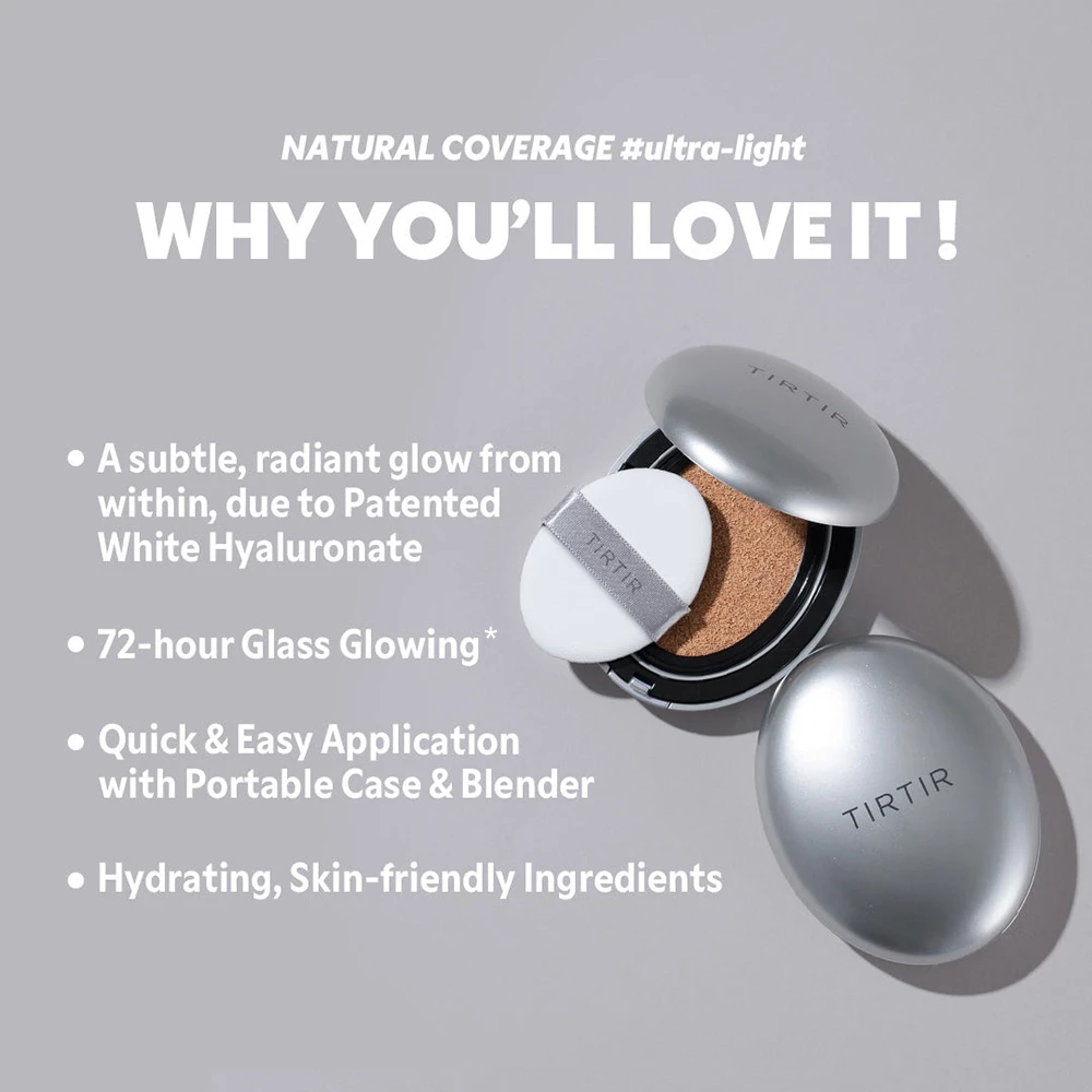 TIRTIR Mask Fit Aura Fond de Ten Cushion 24N Latte - Acoperire Ajustabila si Hidratare, 18g