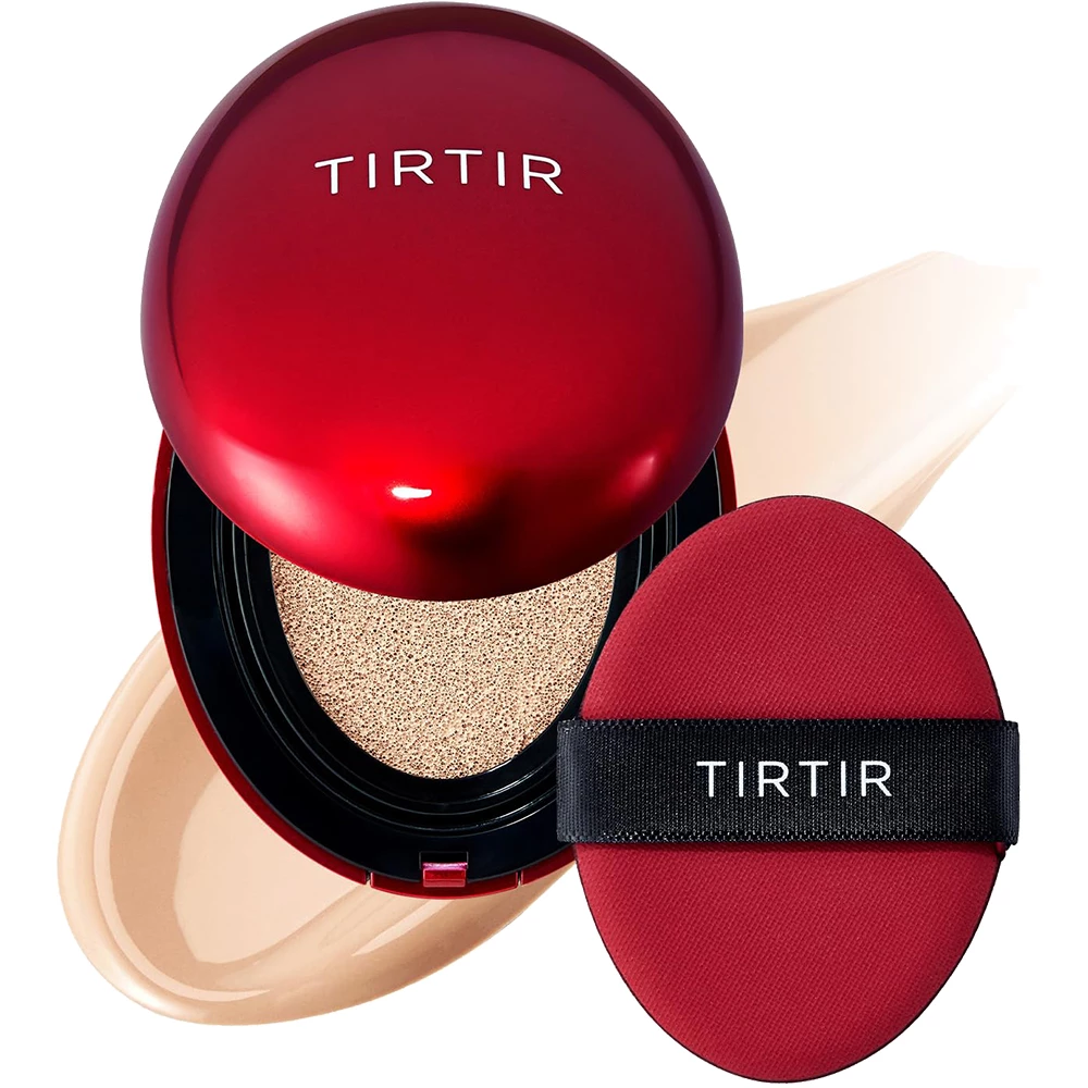 TIRTIR Mask Fit Red Cushion Fond de Ten Compact 21C Cool Ivory - acoperire ridicata si finisaj satinat de pana la 72 de ore, 18g