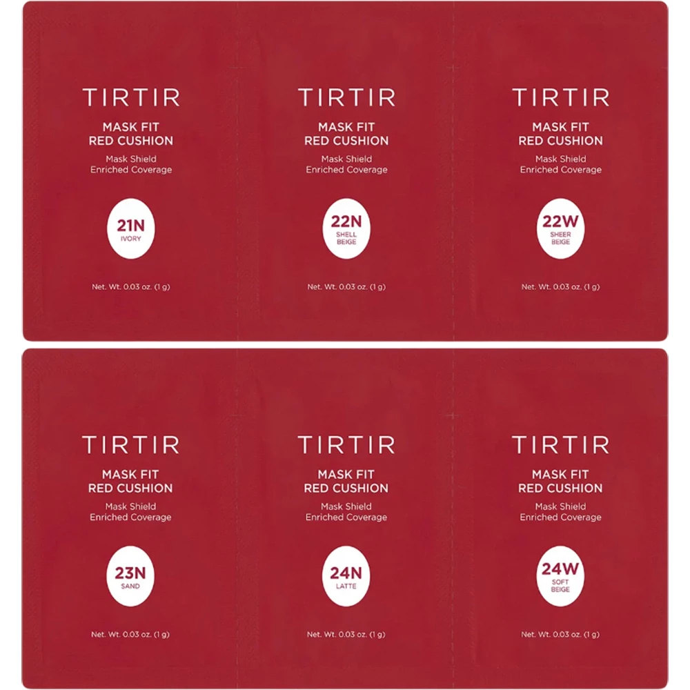 TIRTIR Collection Fond De Ten Mask Fit Red Cushion 21N-24W - Acoperire Impecabila si Finish Matifiant, , 6 x 1gr
