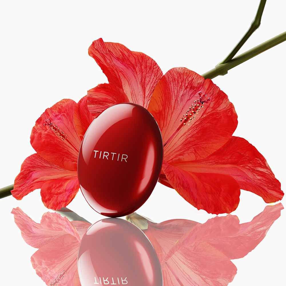 TIRTIR Mask Fit Red Mini Cushion SPF 40 – Fond de Ten Compact cu Protecție Solară, Nuanța 17C Porcelain, 4.5 gr