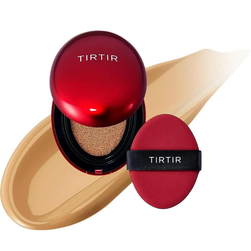 TIRTIR Mask Fit Red Cushion Fond de Ten Compact Cushion 29N Natural Beige - acoperire ridicata si finisaj satinat de pana la 72 de ore, 4,5 g
