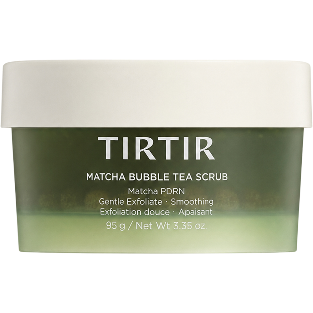 TIRTIR Matcha Bubble Tea Scrub, 95gr - exfoliant formulat cu acid salicilic si gluconolactona, care contribuie la exfolierea delicata si la ingrijirea zonelor cu exces de sebum sau aspect aspru
