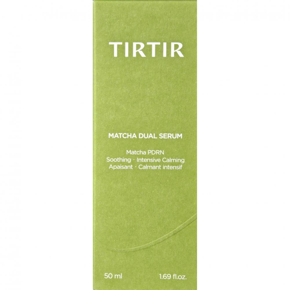TIRTIR Matcha Dual Serum, 50 ml - ser de fata formulat cu niacinamida si extract de ceai verde, care contribuie la calmarea aspectului de roseata si la uniformizarea tonului si la metinerea luminozitatii naturale a tenului