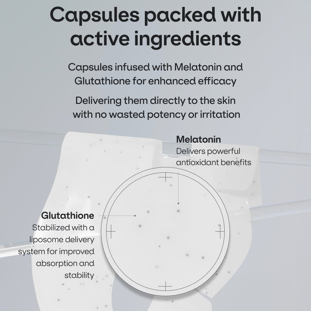 DR.NINETEEN Melatathione Skin Magnet Mask 34 gr - Masca de fata formulata cu melatonina si glutation, care contribuie la uniformizarea nuantei pielii si la metinerea hidratarii
