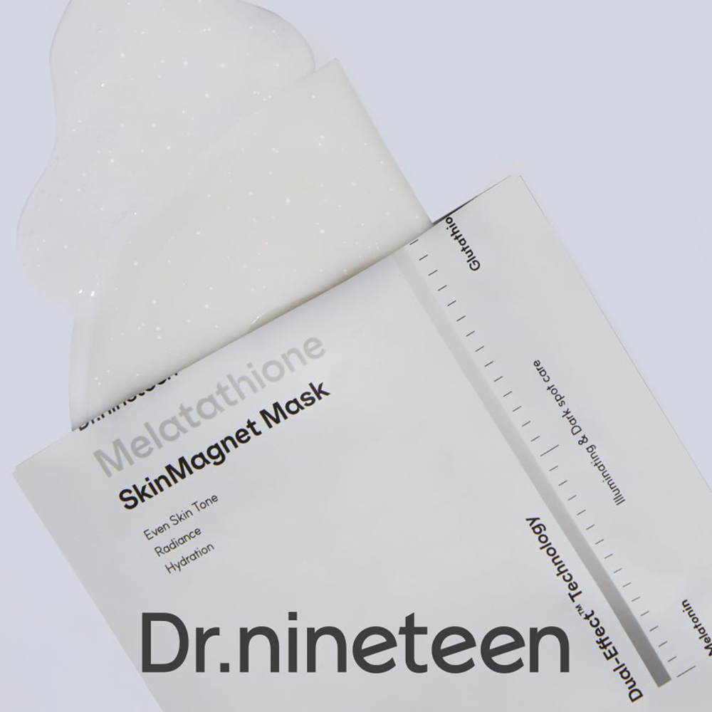 DR.NINETEEN Melatathione Skin Magnet Mask 34 gr - Masca de fata formulata cu melatonina si glutation, care contribuie la uniformizarea nuantei pielii si la metinerea hidratarii