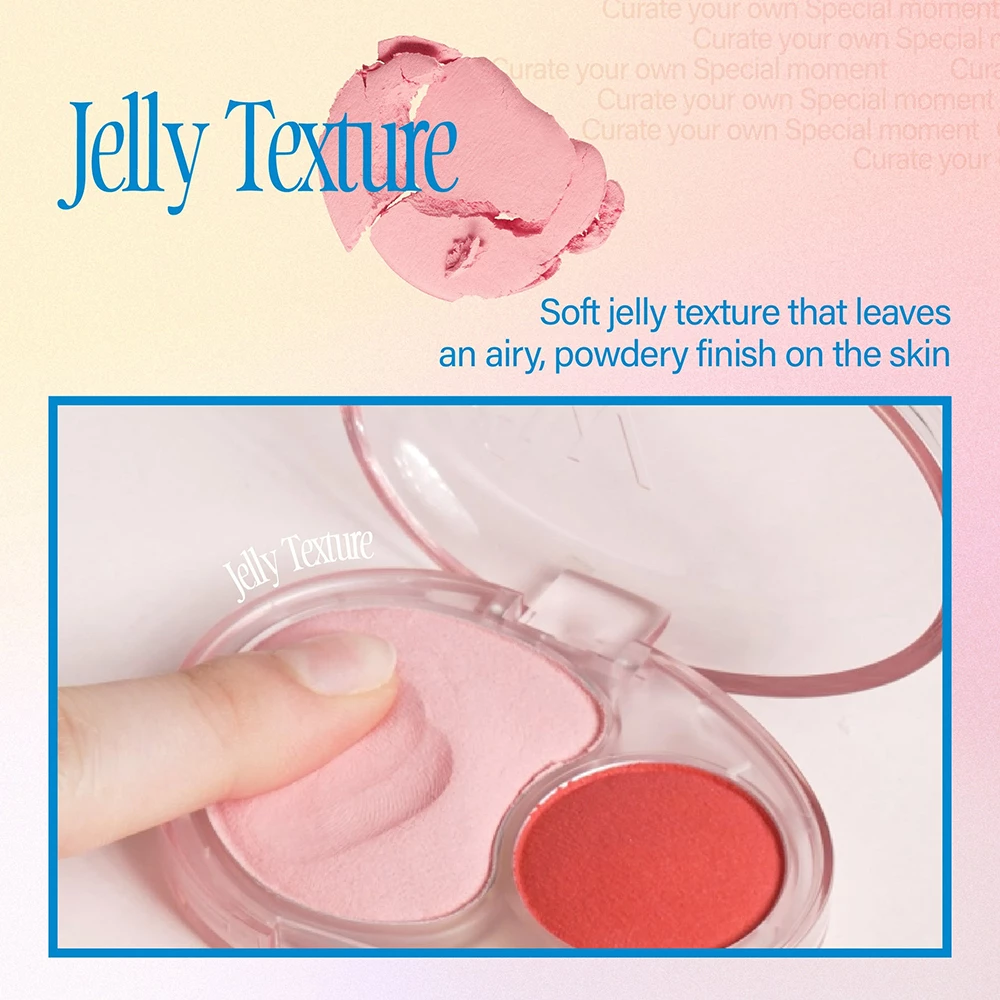FWEE Mellow Dual Blusher Fard de Obraz RS02 Humming Talk - Blush Dual Hidratant si Rezistent, pentru Culoare Naturala si Stralucire, 7.2 gr
